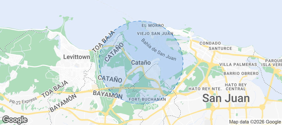 Cataño Airbnb map